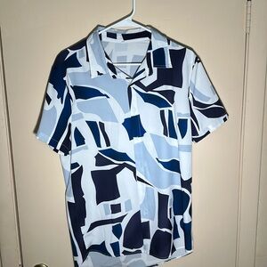 Block Print Button Up